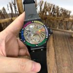 1:1 Swiss Replica Hublot Tourbillon Skeleton Big Bang Black Rainbow Watch